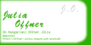 julia offner business card